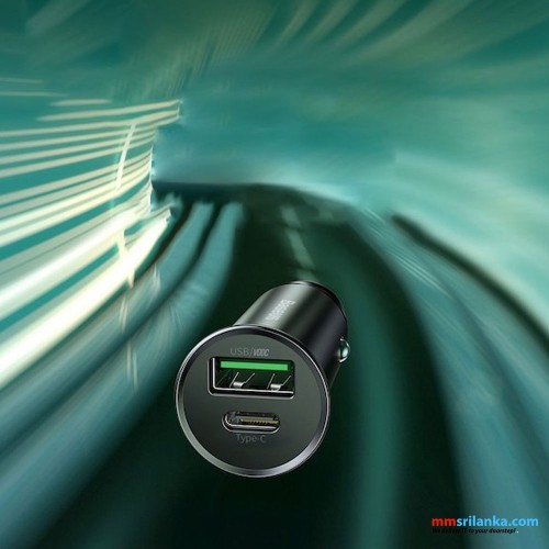 Baseus Circular Metal PPS Quick Car Charger 30W 